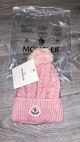 Moncler cappello bobble rosa - cappello,
