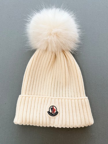 Berretto moncler bianco avorio - berretto,